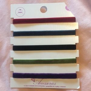 Velvet chokers (5-pack)